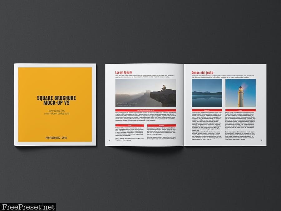 Square Brochure / Catalogue Mock-Up