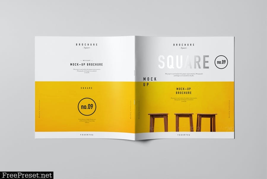 Square Brochure Mock-up 5VUXAD