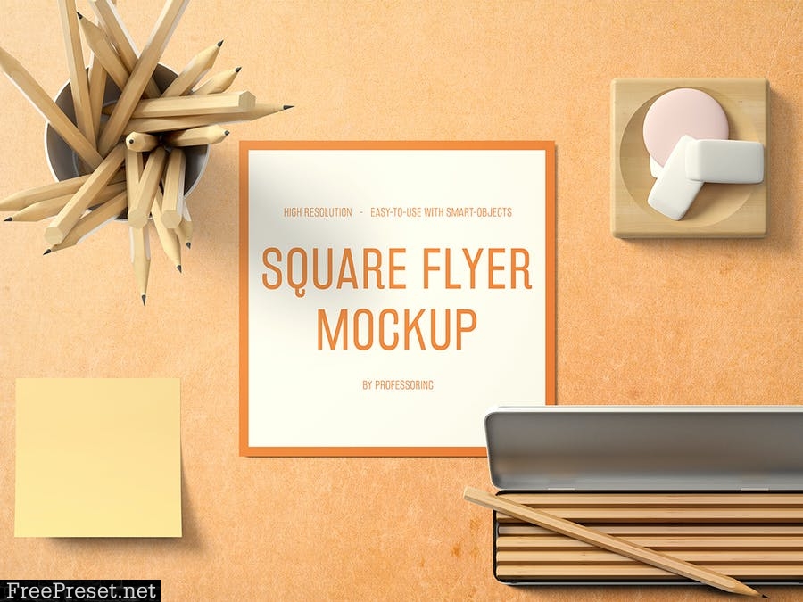 Square Flyer Mockup - Set 2