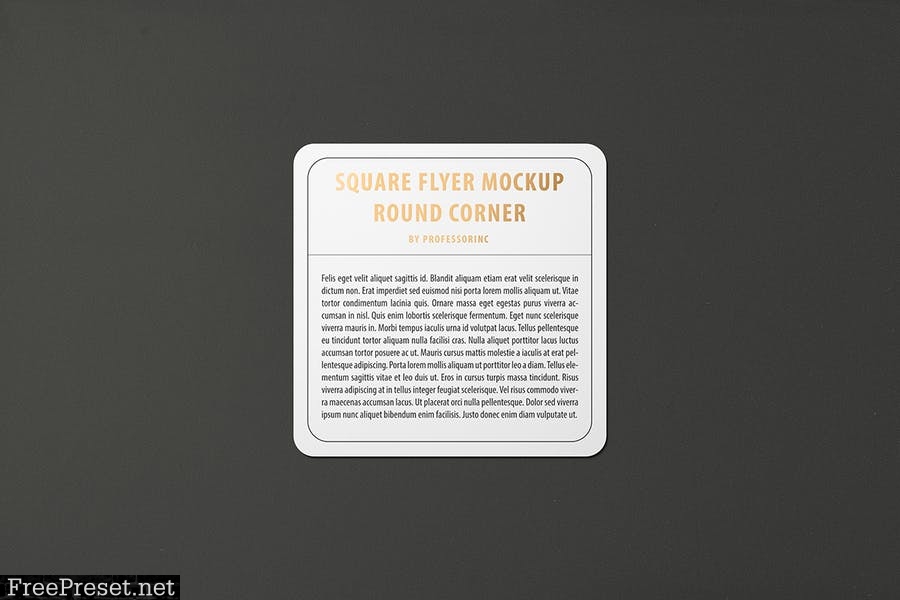 Square Flyer Round Corner Mockup