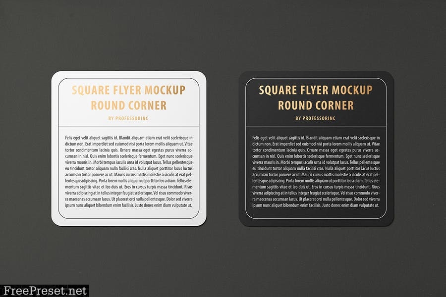 Square Flyer Round Corner Mockup