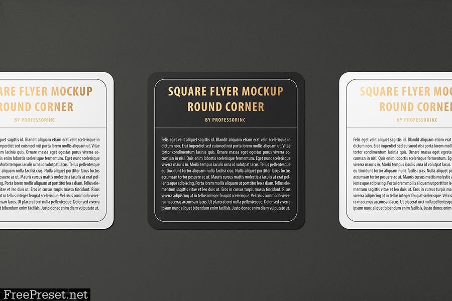 Square Flyer Round Corner Mockup