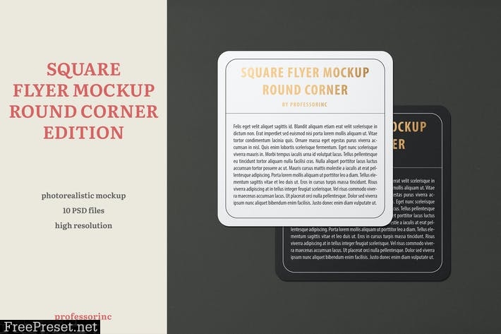 Square Flyer Round Corner Mockup