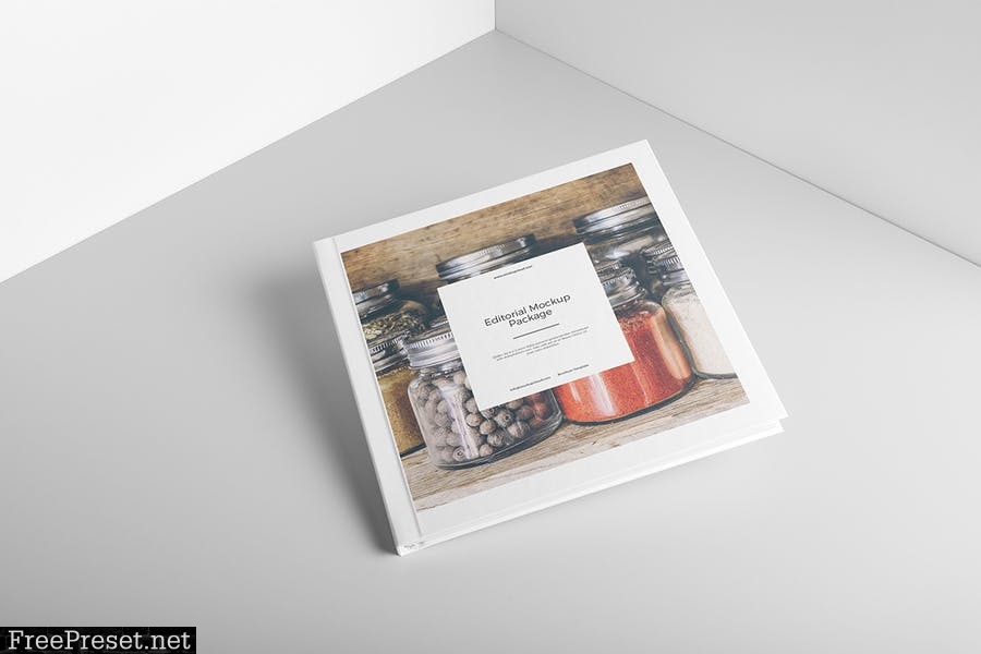 Square Hardcover Brochure Mockup