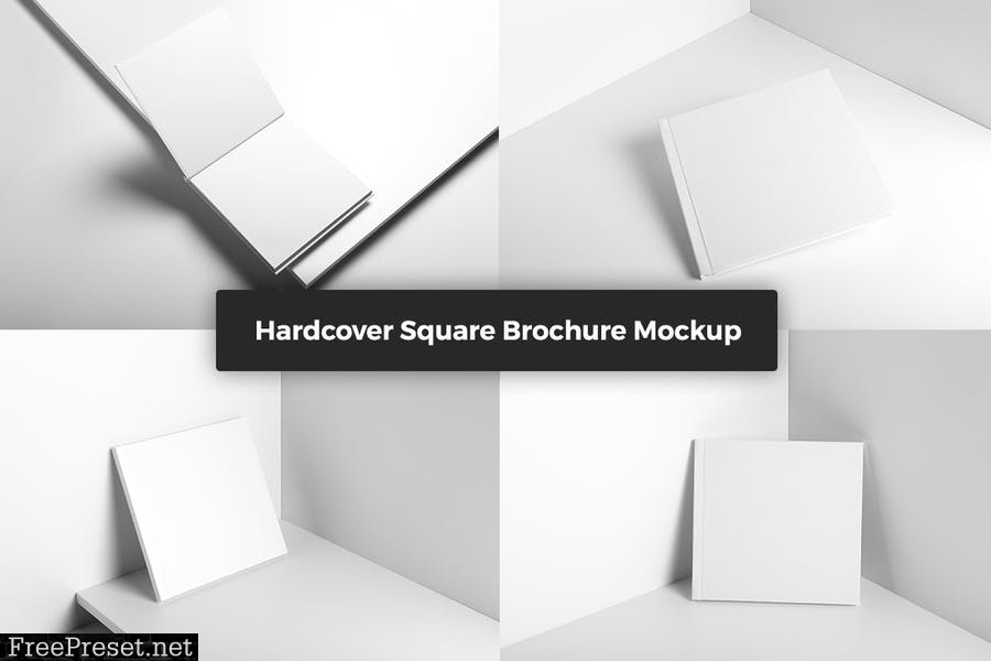 Square Hardcover Brochure Mockup