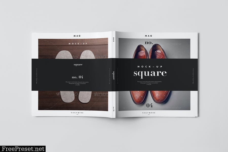 Square Magazine Mock-up D9SRAE