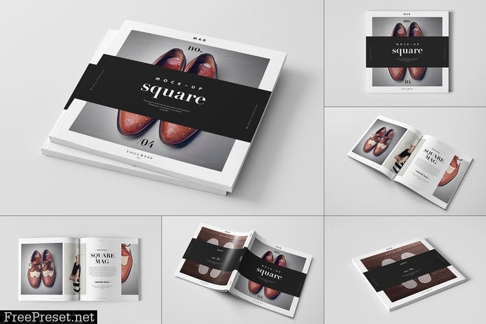 Square Magazine Mock-up D9SRAE