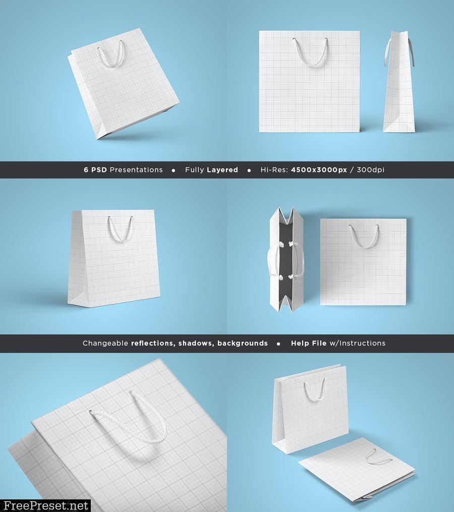 Square Paper Bag Mock-Up Vol.2