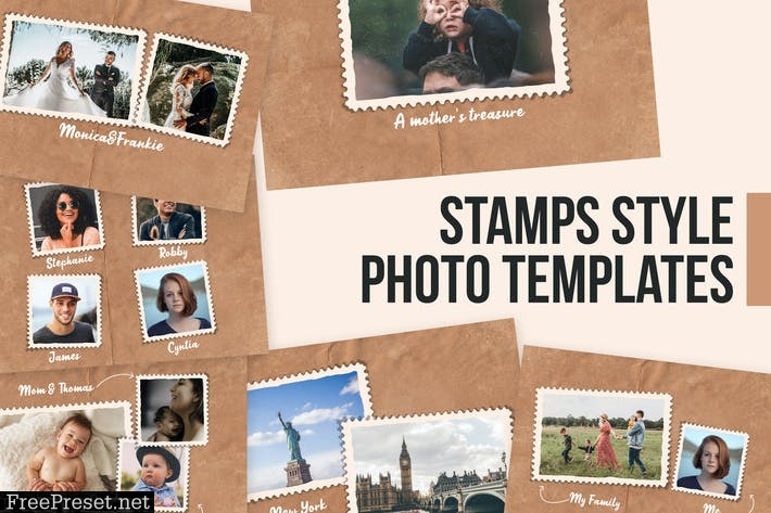 Stamps Style Photo Templates