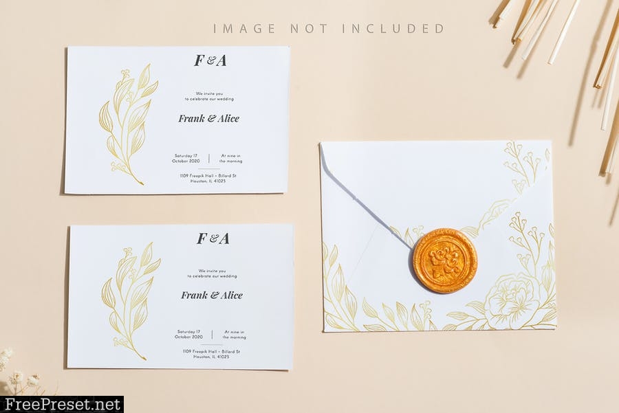 Stationery Beige Mockup