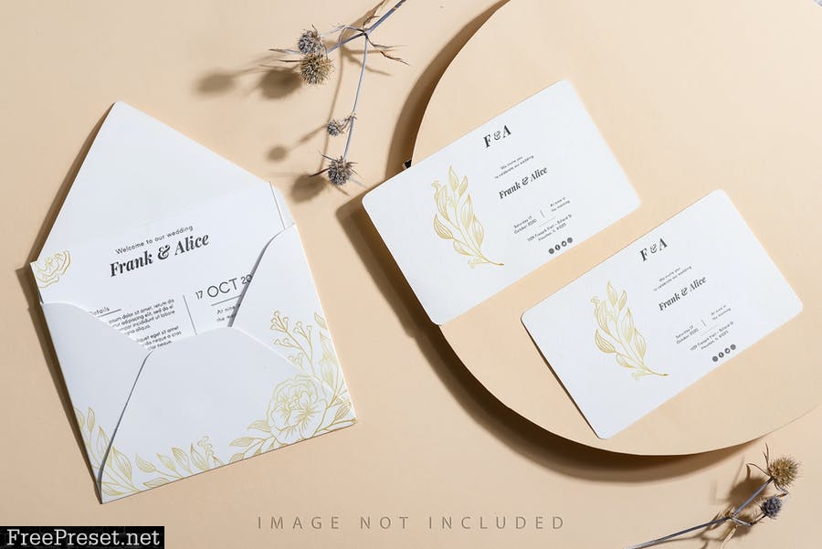 Stationery Beige Mockup