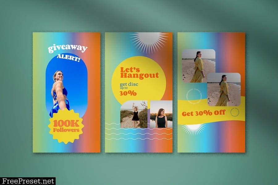 Summer Gradient Fashion Instagram Pack 9KA2FM6