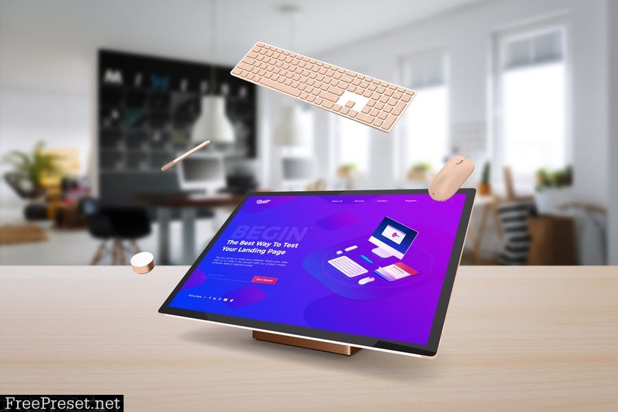 Surface Studio Mockup V.3 3MJ6ZD