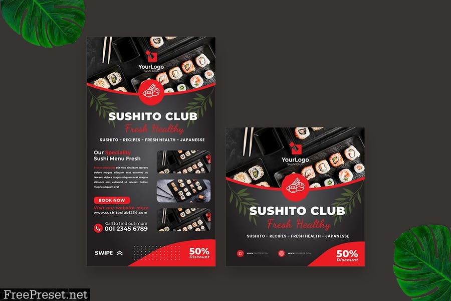 Sushi Restaurant Instagram Post Story Z6L5KV9