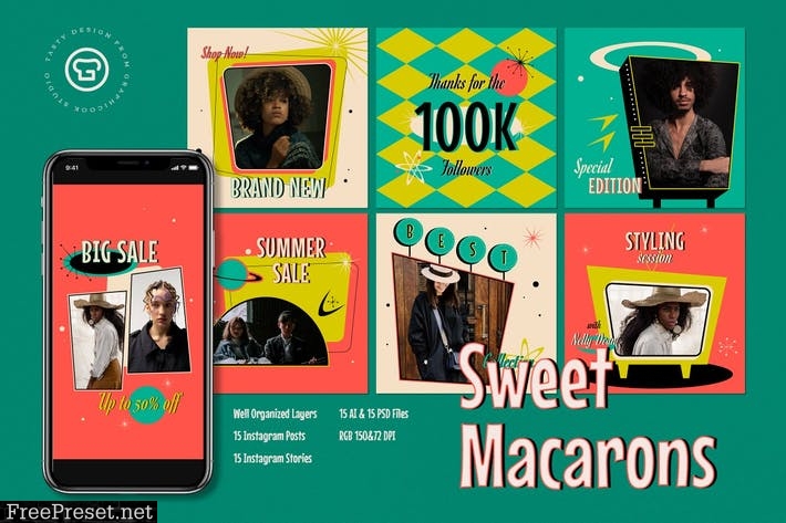 Sweet Macarons Instagram Pack 8M9PBXN