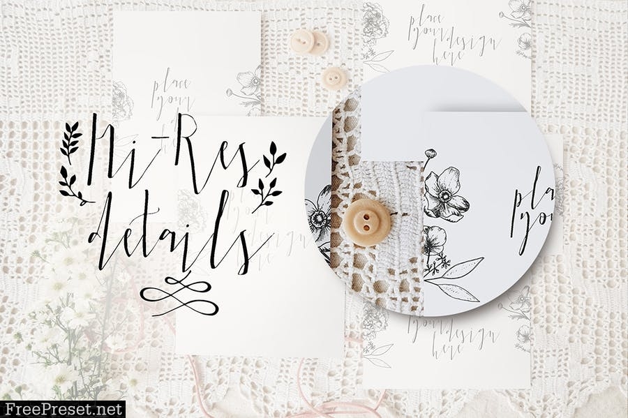 Sweet Rustic Invitation Mockup