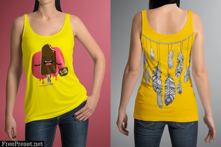 T-Shirt Mockup Female Model