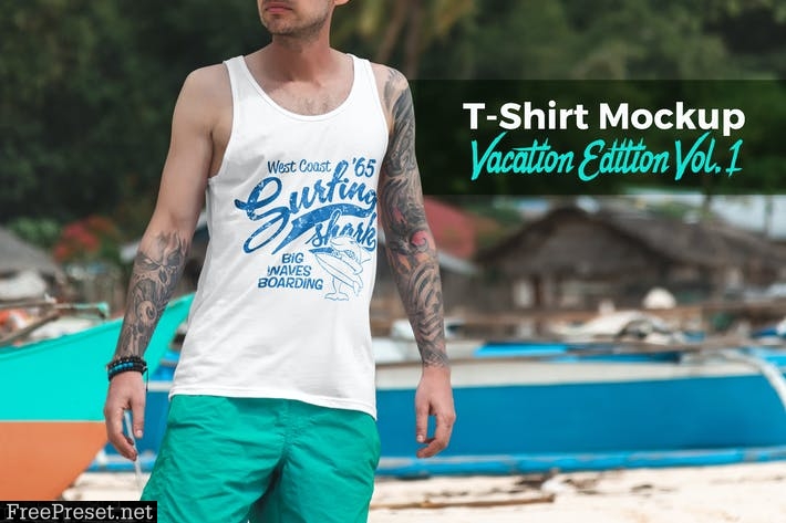 T-Shirt Mockup Vacation Edition Vol. 1