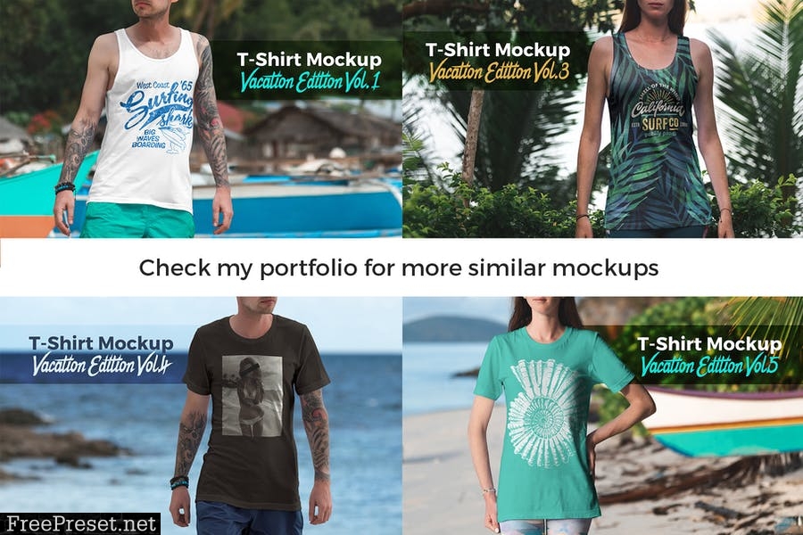 T-Shirt Mockup Vacation Edition Vol. 2