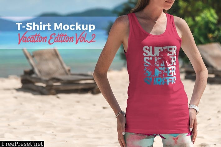 T-Shirt Mockup Vacation Edition Vol. 2