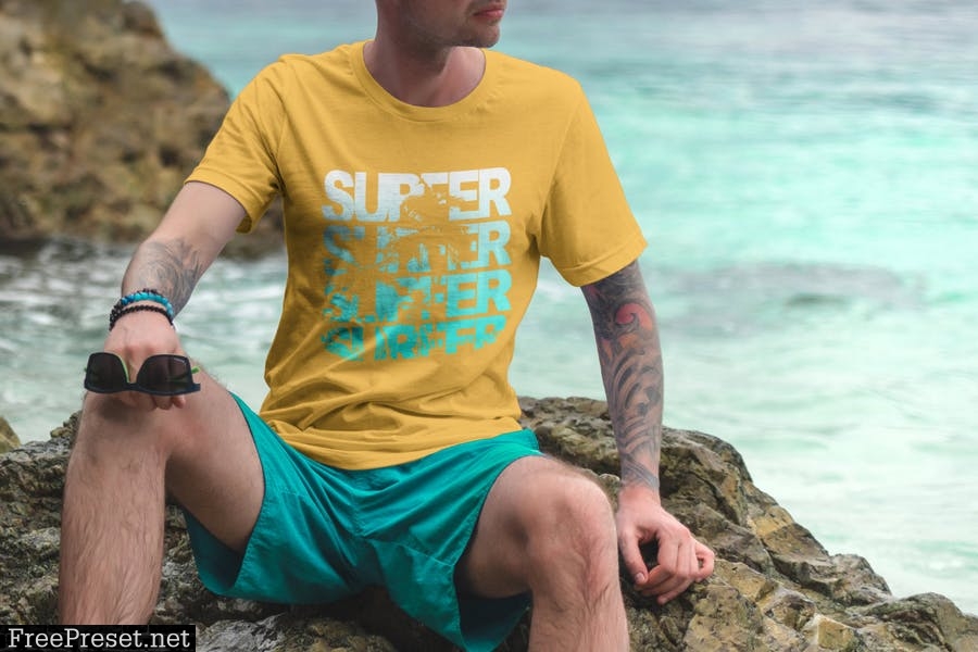 T-Shirt Mockup Vacation Edition Vol. 4