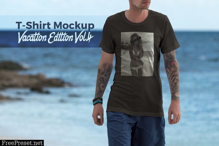 T-Shirt Mockup Vacation Edition Vol. 4