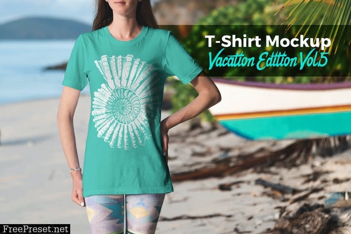 T-Shirt Mockup Vacation Edition Vol. 5