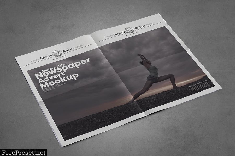 Tabloid Size Newspaper Mockups 9KUK97