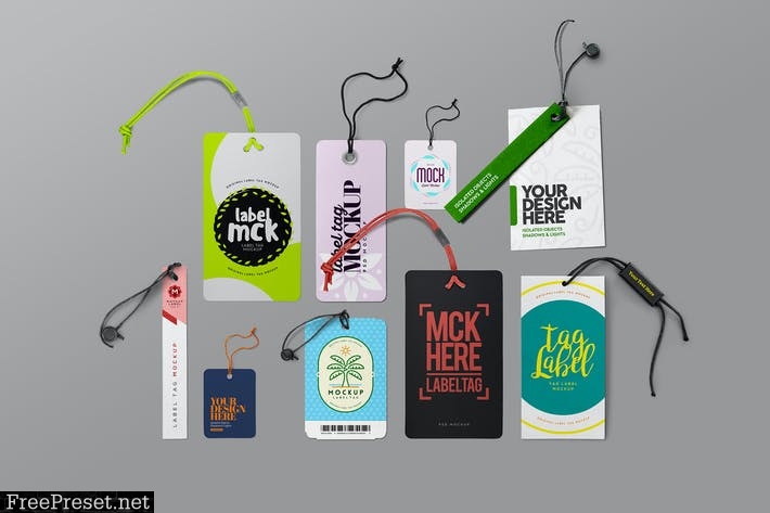 Tag Mockup Clothing Label Hang Set