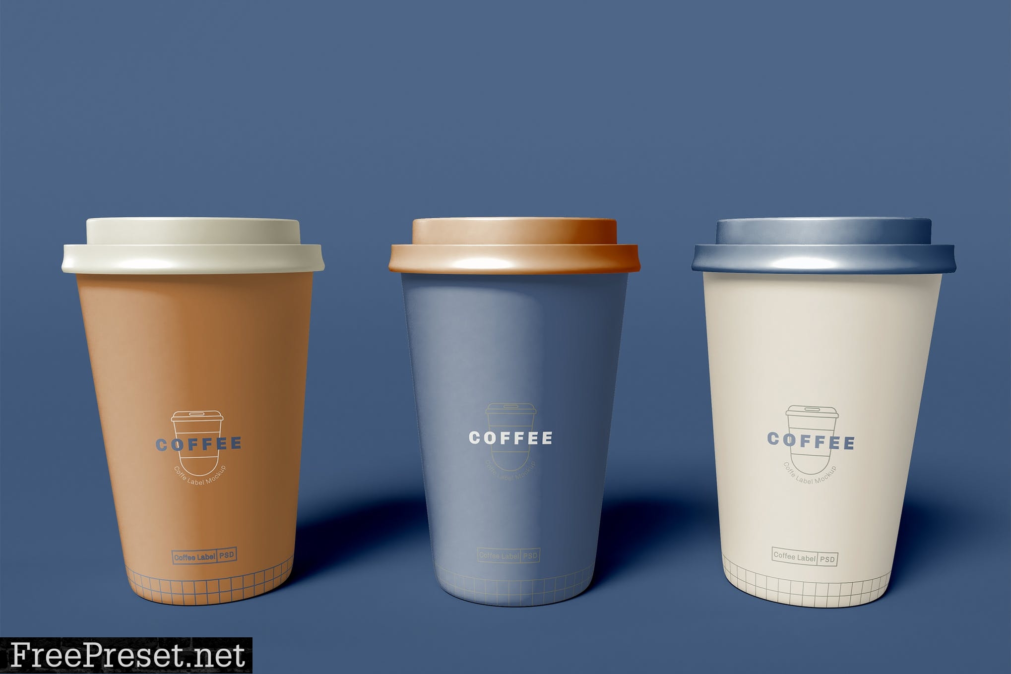 Take Away Coffee Cups Mockup AGQ77QT