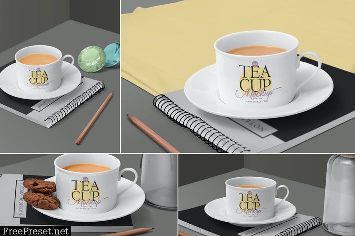 Tea Cup Mockup Scenes KHMCD7V