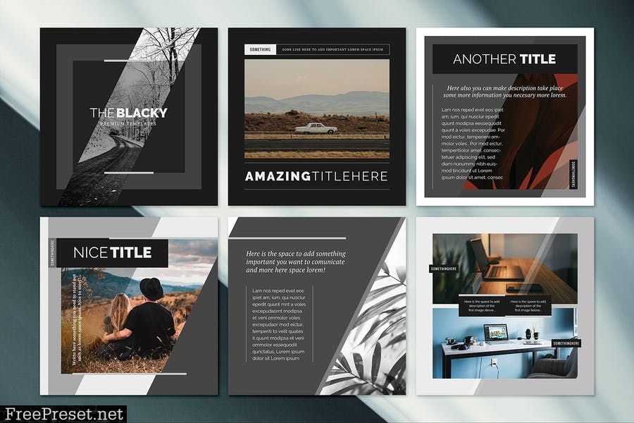 The Blacky Social Media Templates 444KAQ5