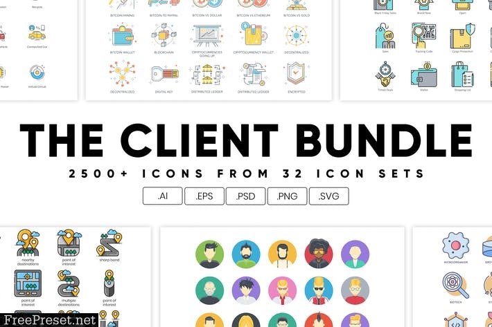 The Client Bundle 2,500+ Icons NRVVEE