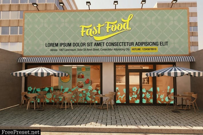 The Mockup Branding For Fast Food Outlets