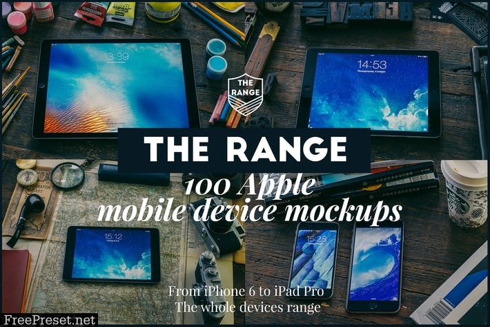 The Range-100 Apple idevices mockups