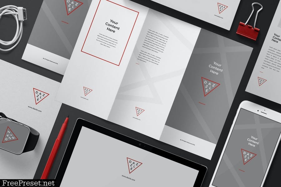 Threefold Brochure Mockups 5PY6SM