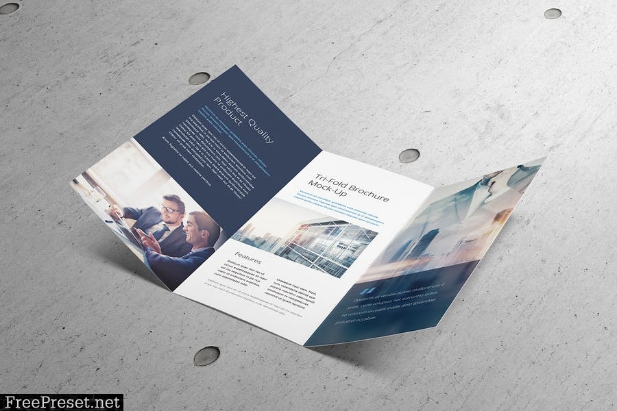 Tri fold Brochure Mockup