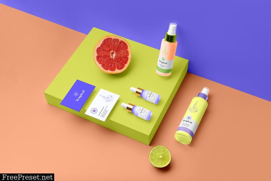 Tropical – Cosmetics Branding Mockups Vol. 1