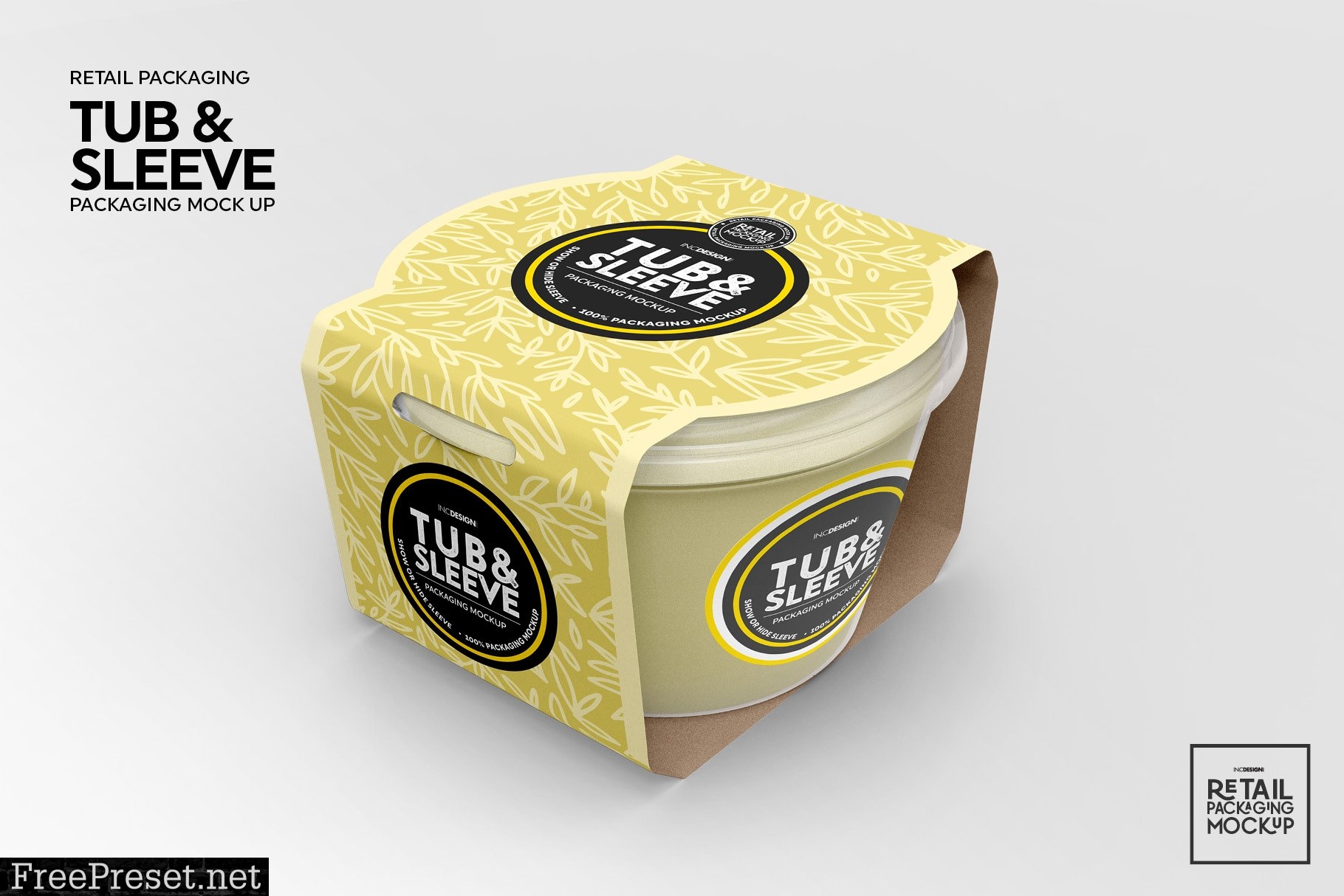 Tub and Sleeve Packaging Mockup 5987800