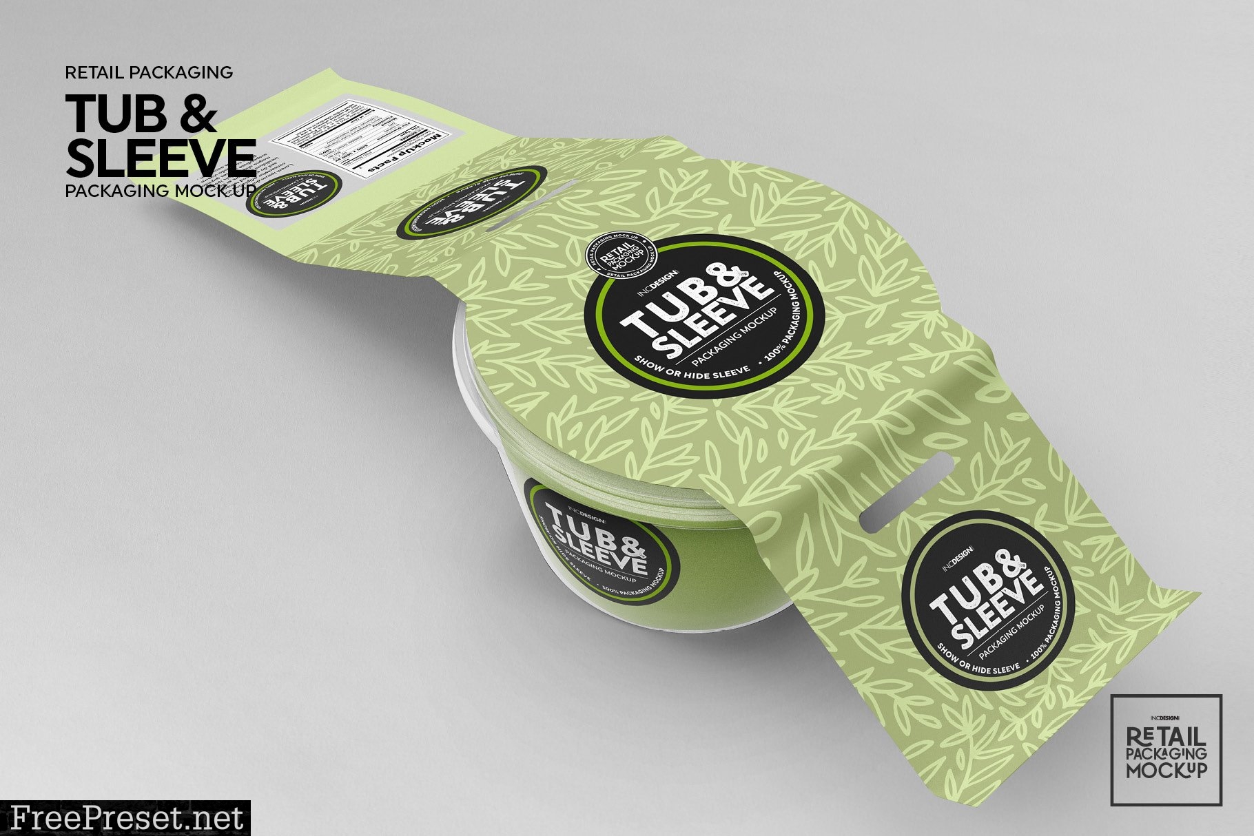 Tub and Sleeve Packaging Mockup 5987800