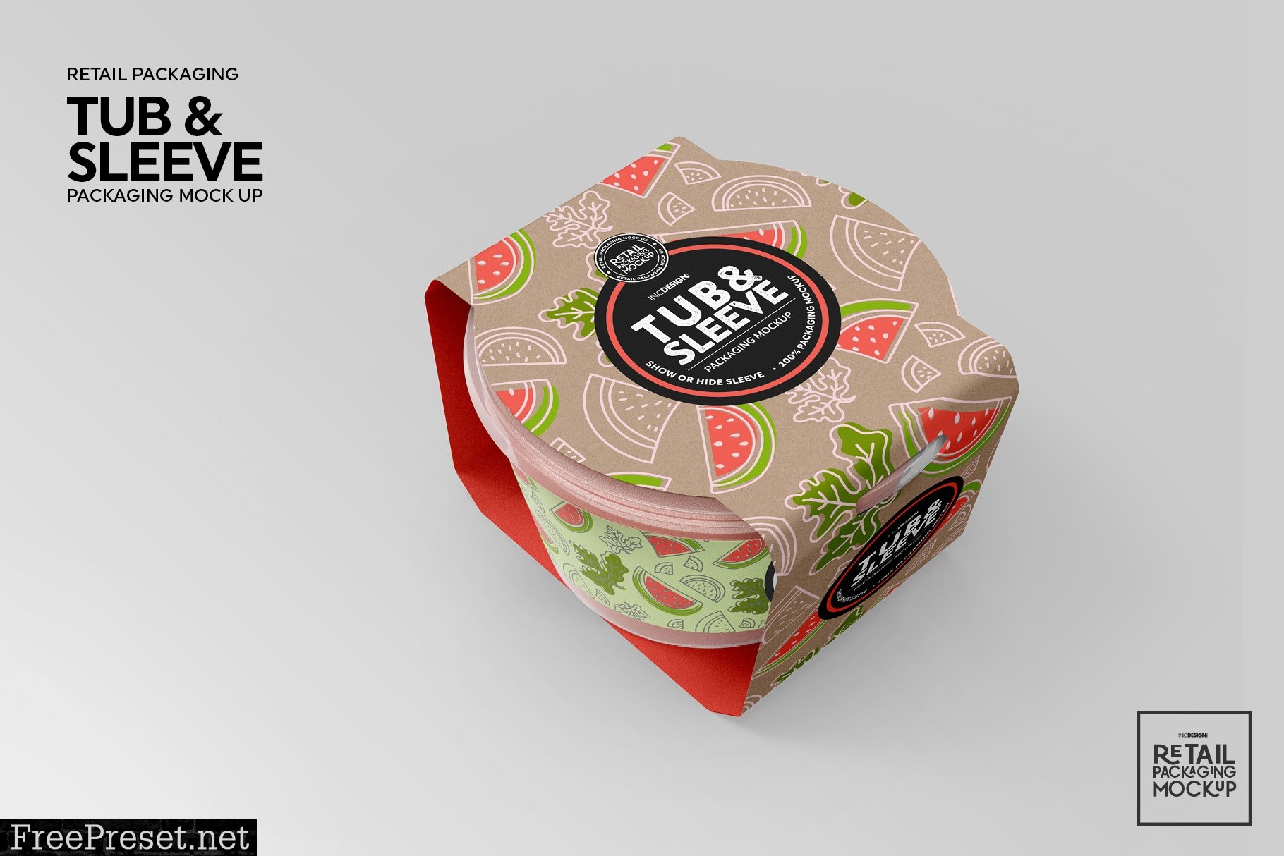 Tub and Sleeve Packaging Mockup 5987800