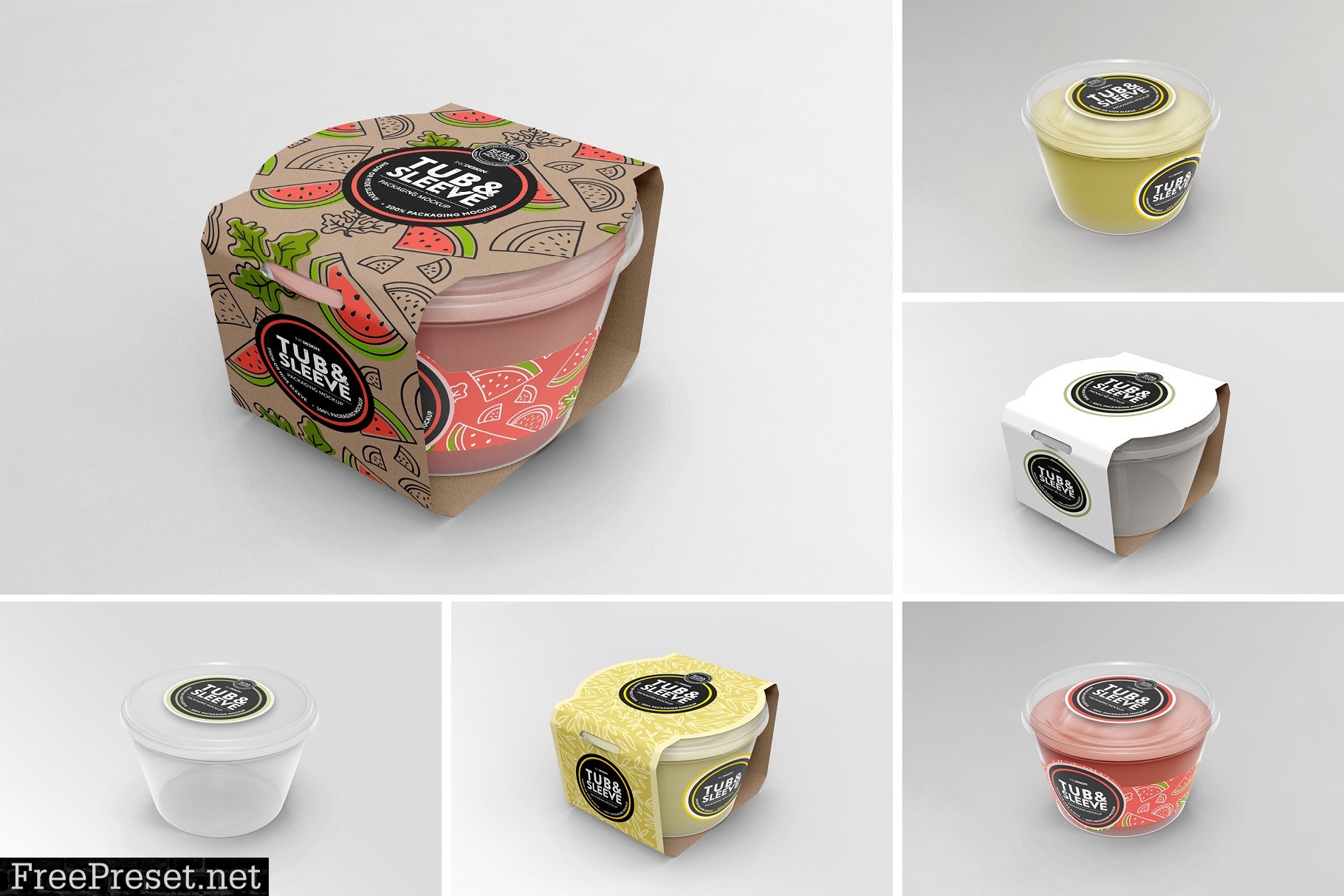 Tub and Sleeve Packaging Mockup 5987800