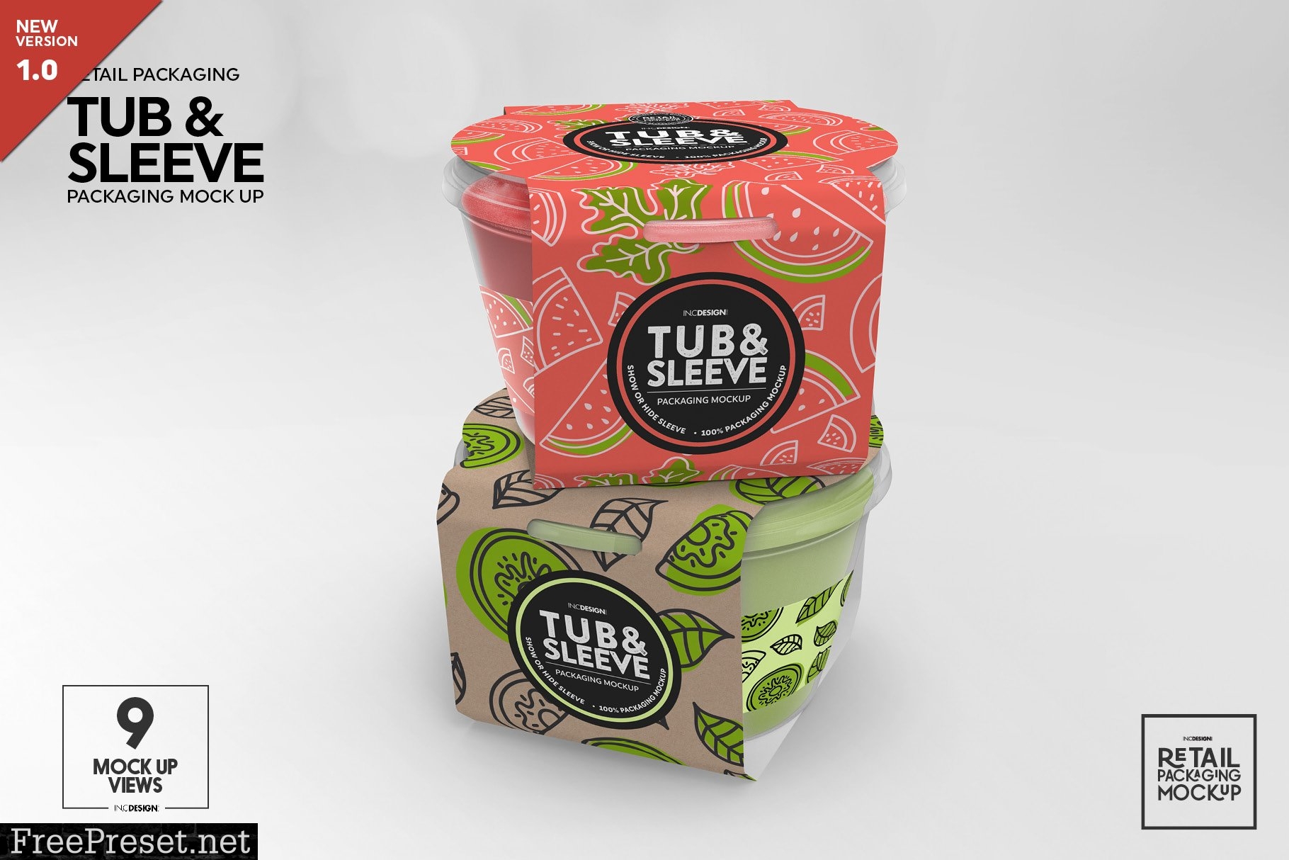 Tub and Sleeve Packaging Mockup 5987800