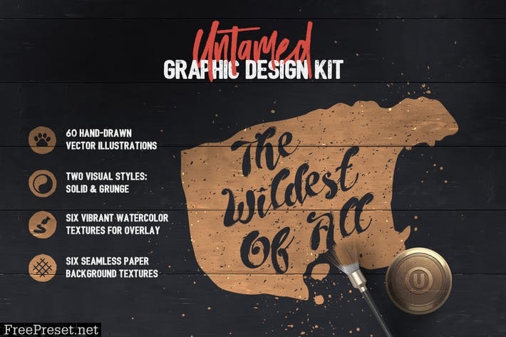 Untamed Graphic Design Kit A4KSSV