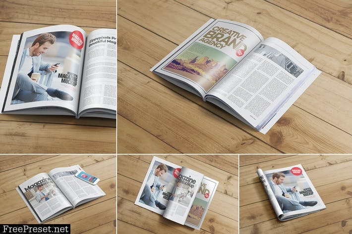 US Letter Size Magazine Mockups J2DAXL