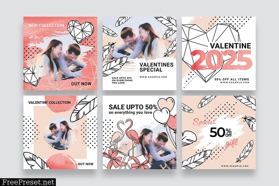 Valentine's Day Instagram Templates 5EQ3W9Q