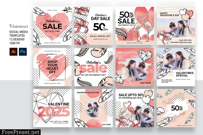 Valentine's Day Instagram Templates 5EQ3W9Q