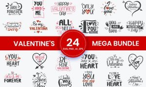Valentine's Mega Bundle SVG Cut Files for Crafter R88WWRQ