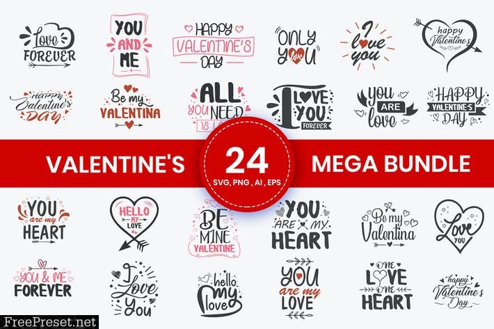 Valentine's Mega Bundle SVG Cut Files for Crafter R88WWRQ