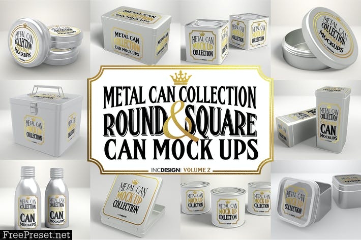 Vol. 2 Metal Can Mockup Collection XMHEQE